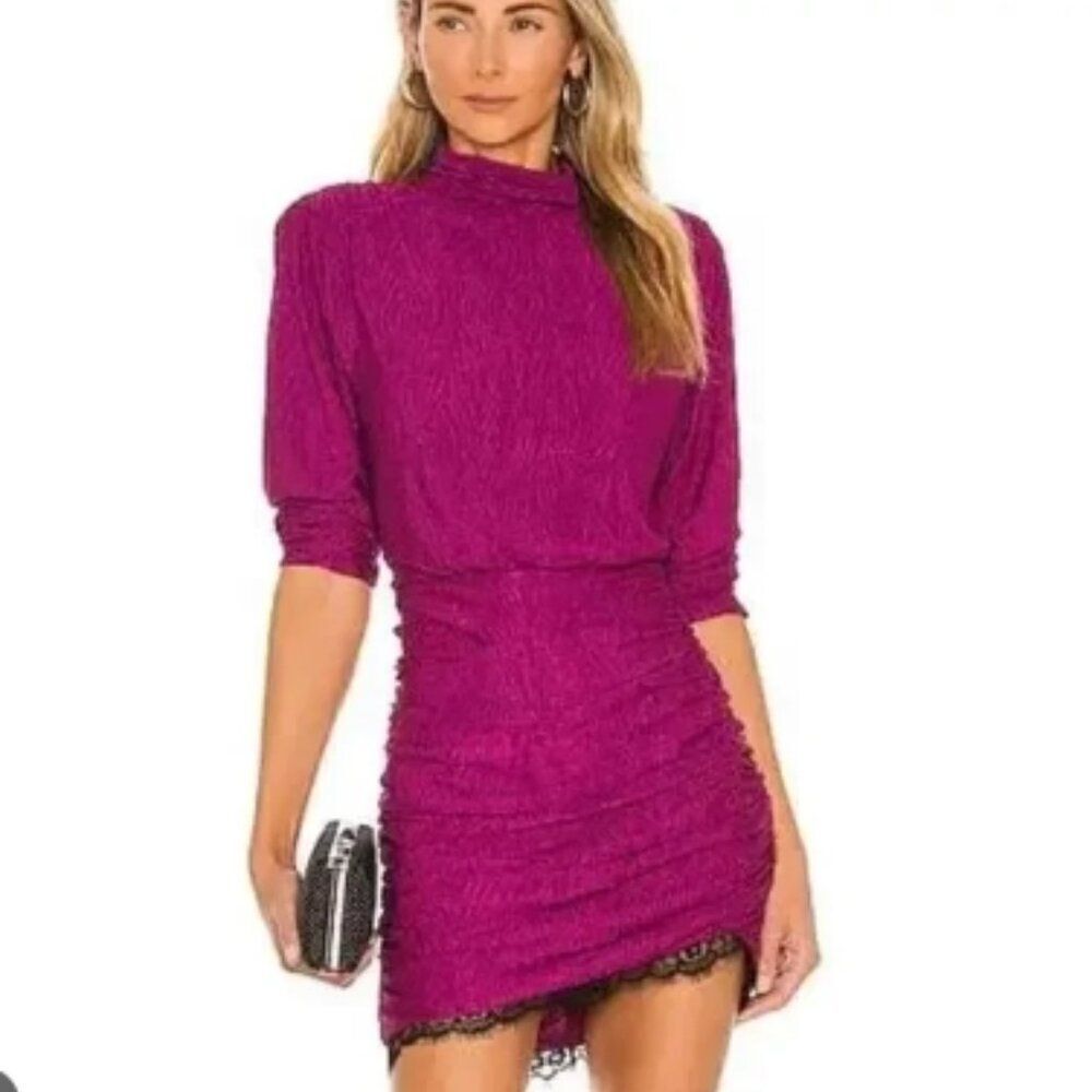 NWOT Saylor l Katey Dress Pink & Black Lace Mini Dress Size XS